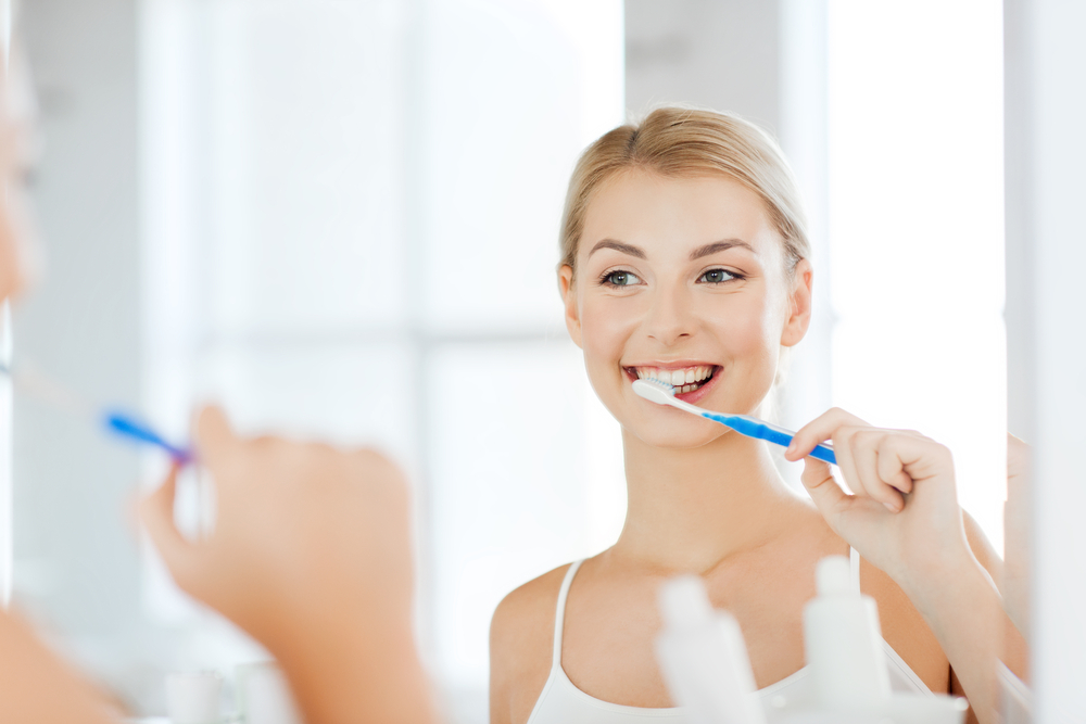 teeth brushing after food